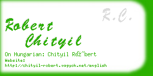 robert chityil business card